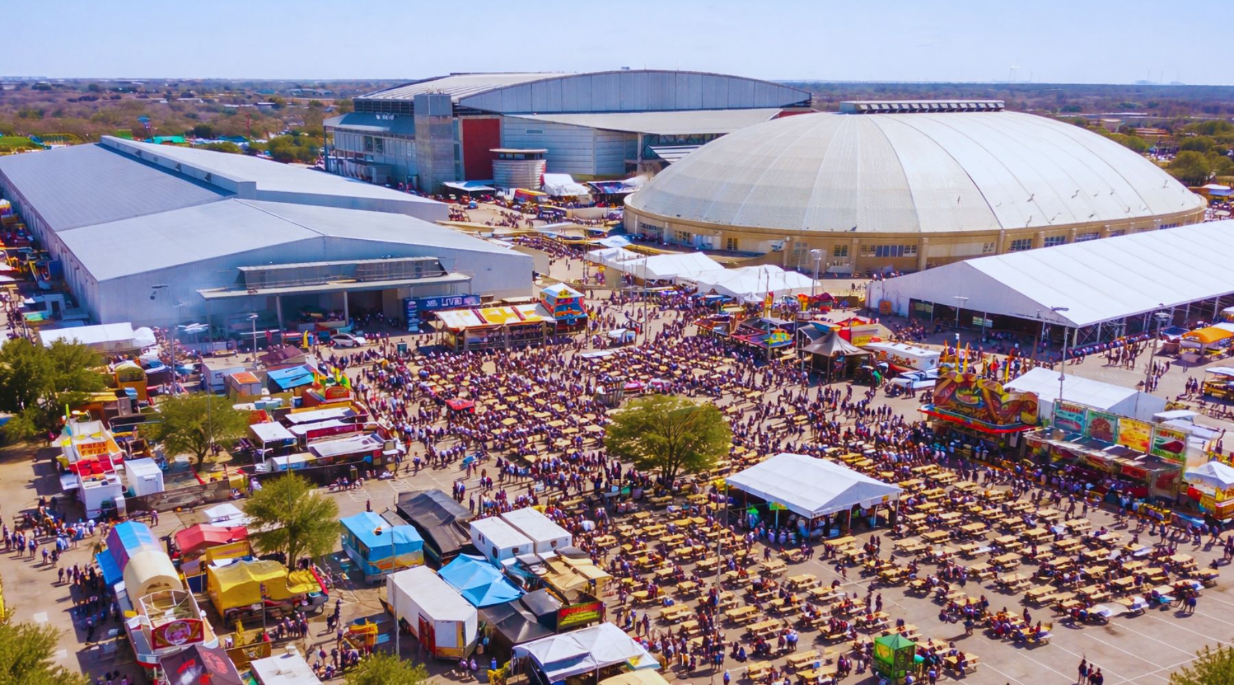 Visitors enjoying the San Antonio Stock Show and Rodeo in February